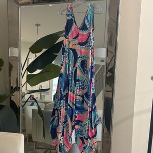 Lilly Pulitzer XS Vibrant Multicolor Sleeveless V-neck Dress
